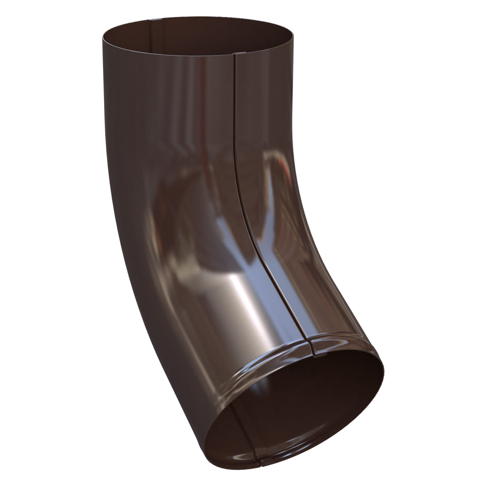 Отвод трубы GLC Steel 125*90 mm RR32 Тёмно-коричневый